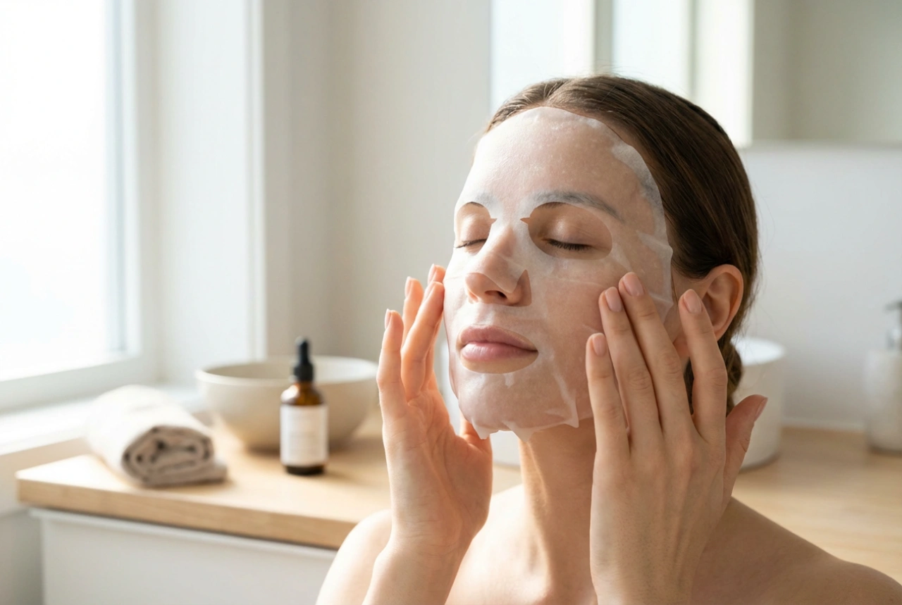 Máscara facial em folha em casa: ajuste, tempo e erros