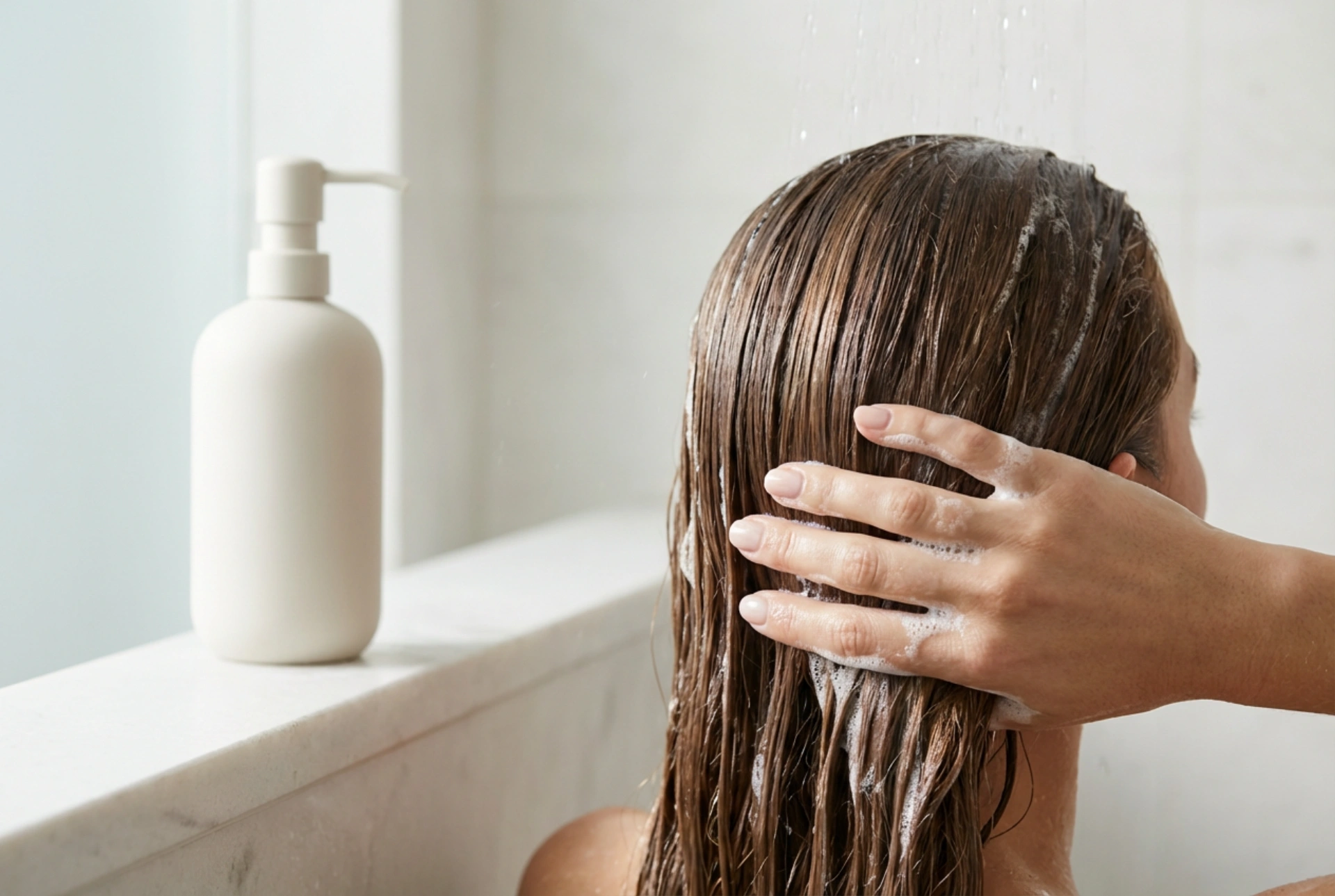 Shampoo com ceramidas: reconstrução da superfície capilar e técnica de lavagem