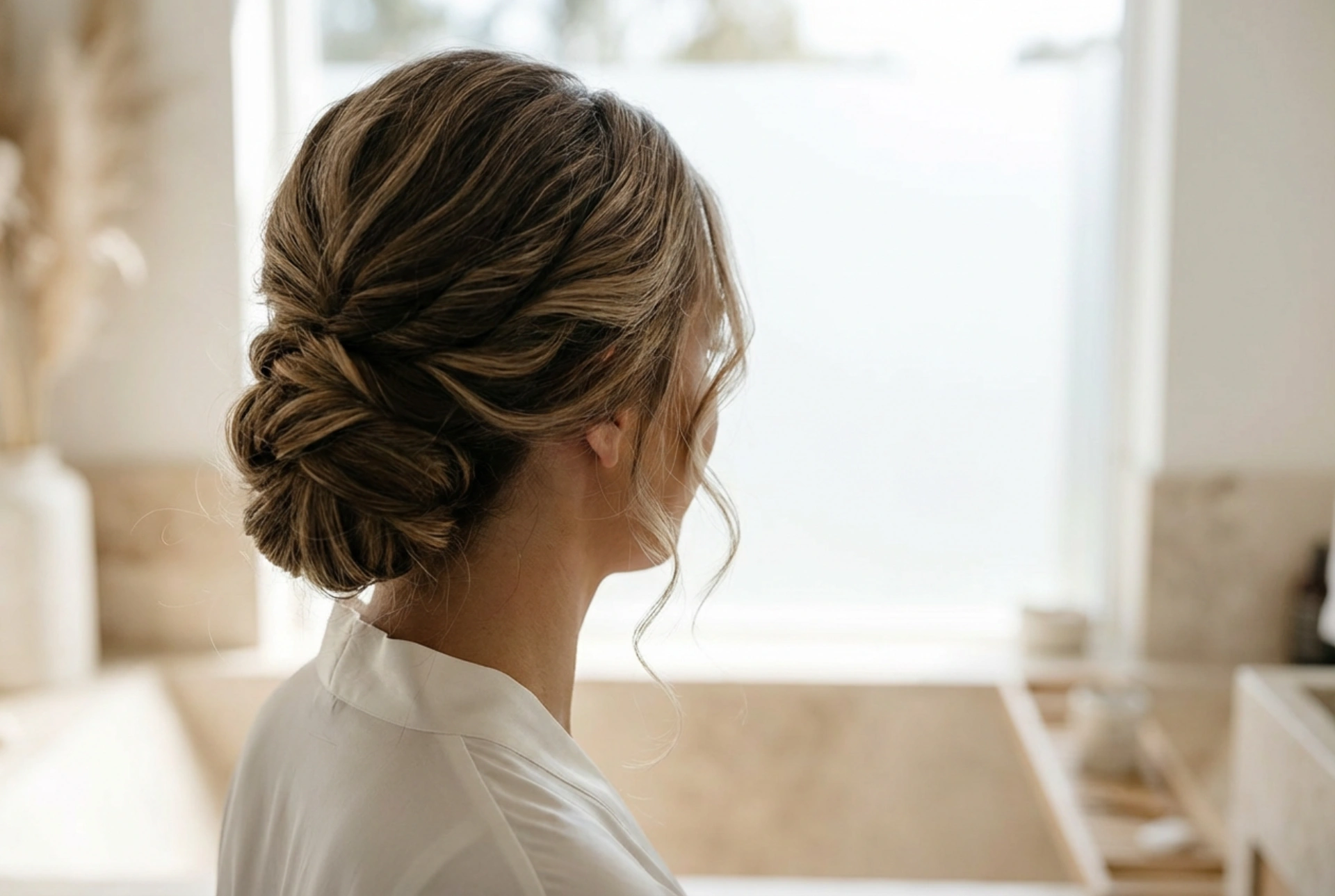 Penteado de comunhão para mães: um coque elegante feito em casa