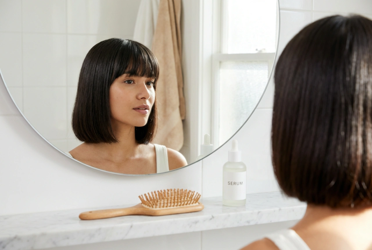 Bobs curtos com franja: como secar, modelar e evitar o frizz