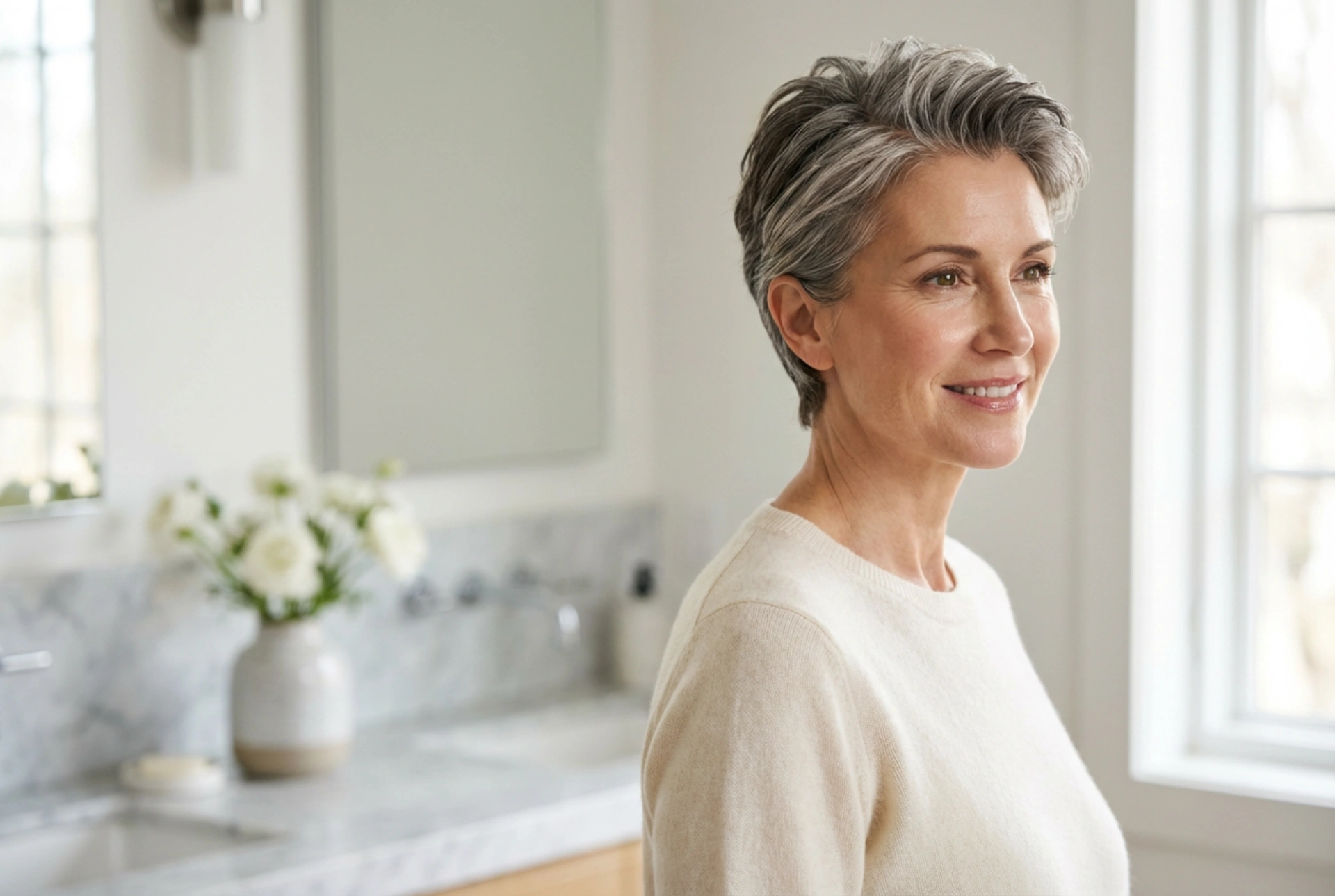 Penteados curtos e rejuvenescedores para mulheres de 50 anos: como estilizá-los