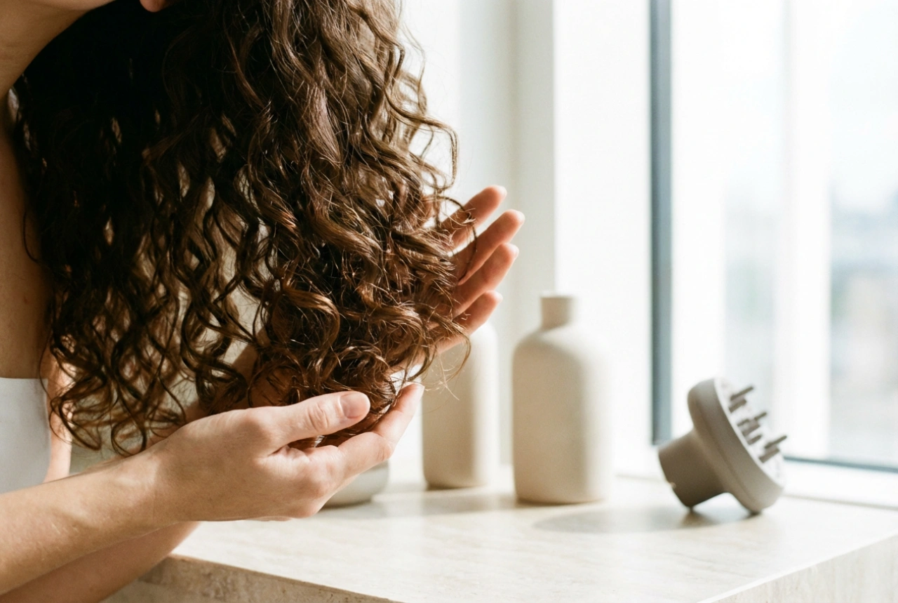 Finalização de cabelos cacheados sem frizz: técnicas, produtos e secagem