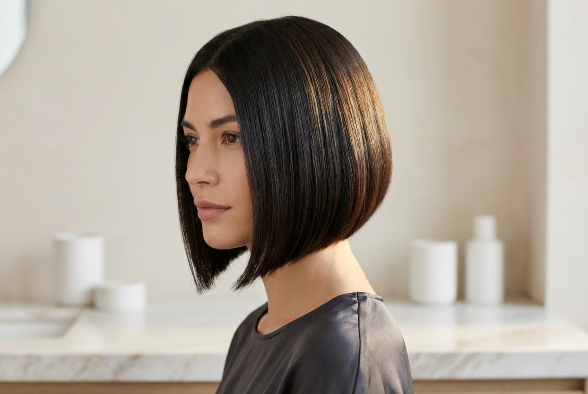 Bob assimétrico: penteado e estilização com brilho, passo a passo