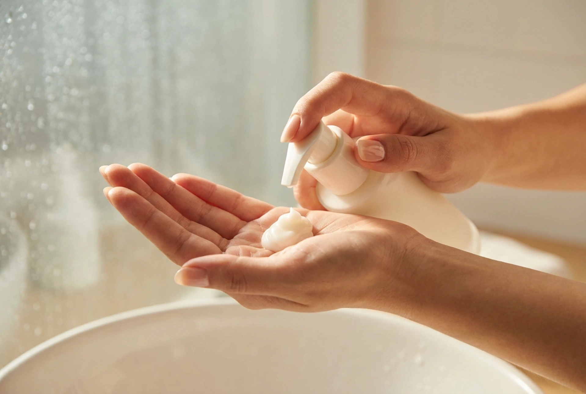 Emulsão de limpeza facial: limpeza suave para pele sensível