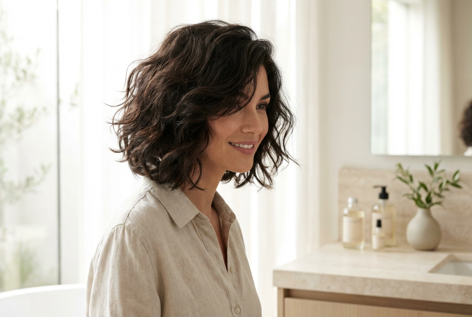 Cabelo curto feminino na altura da orelha: volume, textura e fixação rápida