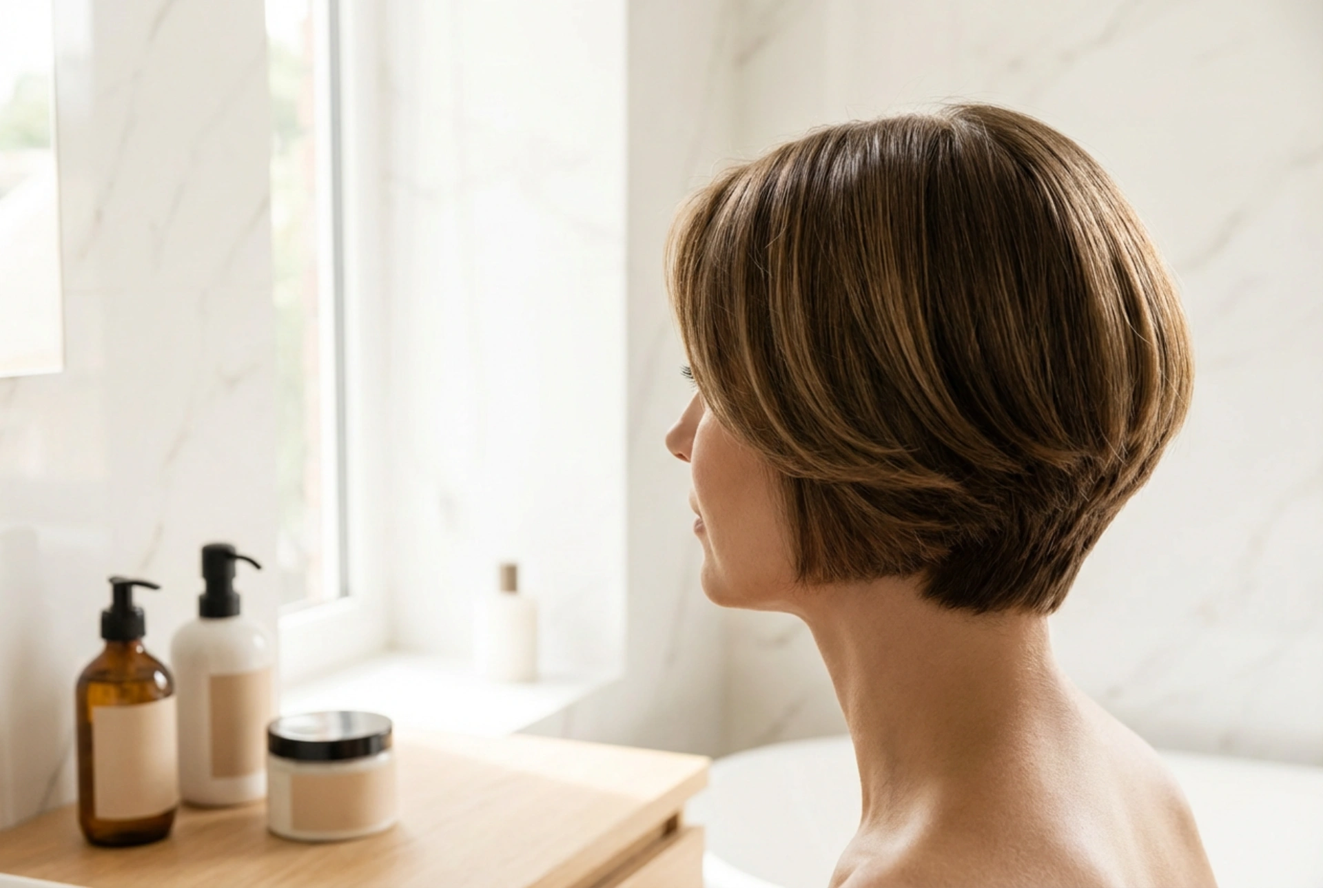 Moderno e Leve: Corte de Cabelo Feminino Cogumelo, Modelagem e Brilho