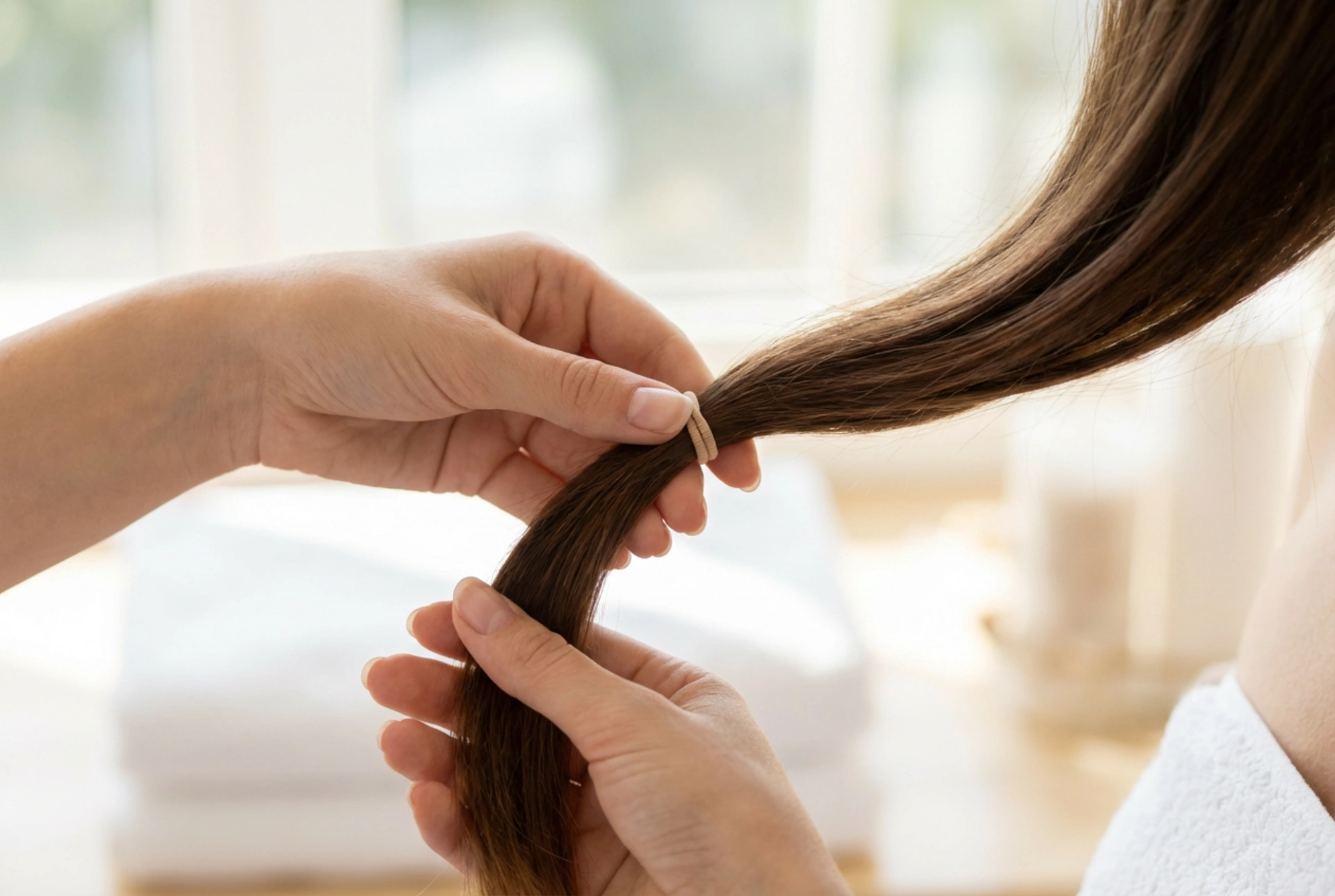 Divisão e fixação: penteado com elásticos passo a passo