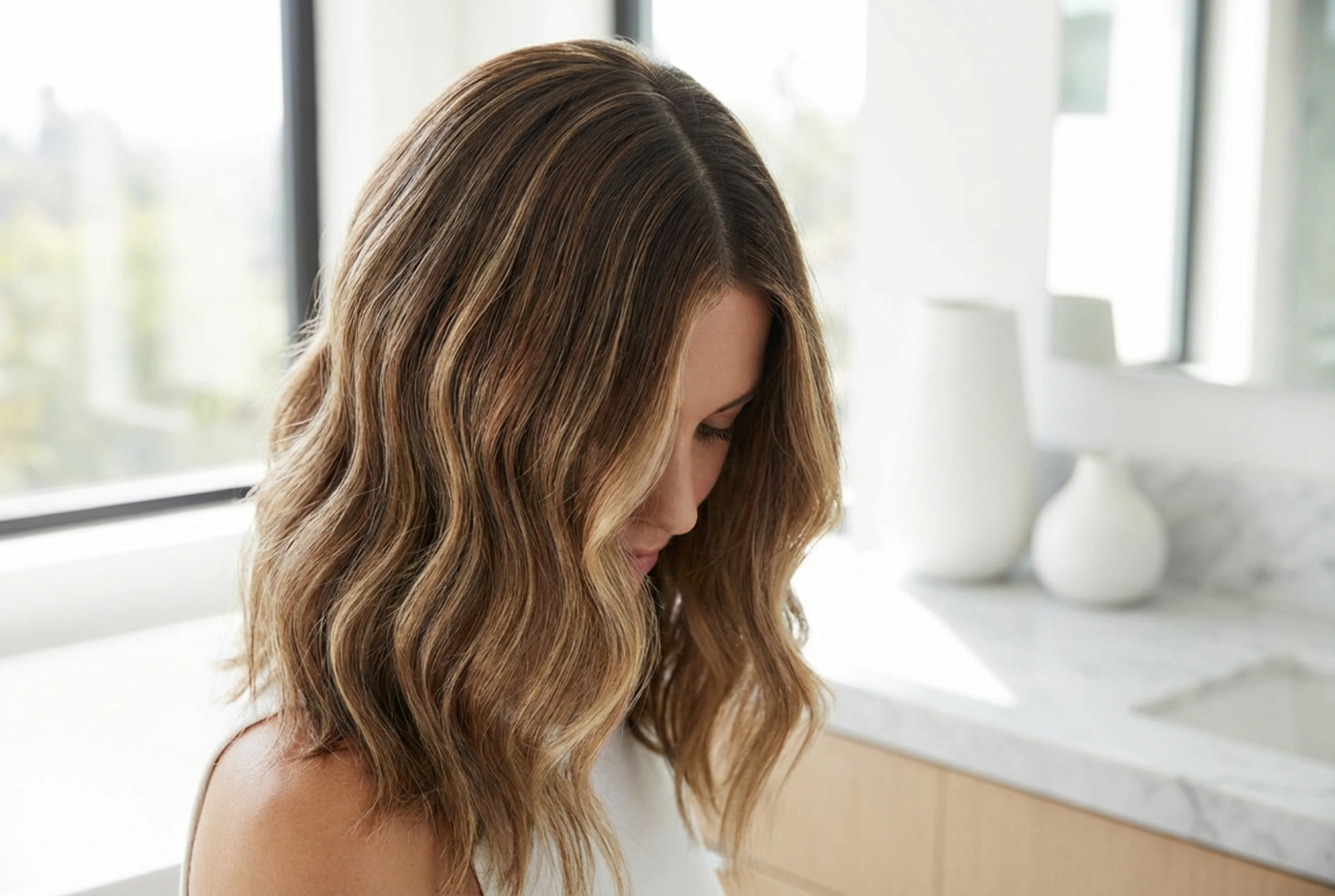 Como Realçar as Luzes: Penteado com Mechas, Ondas e Risca no Cabelo