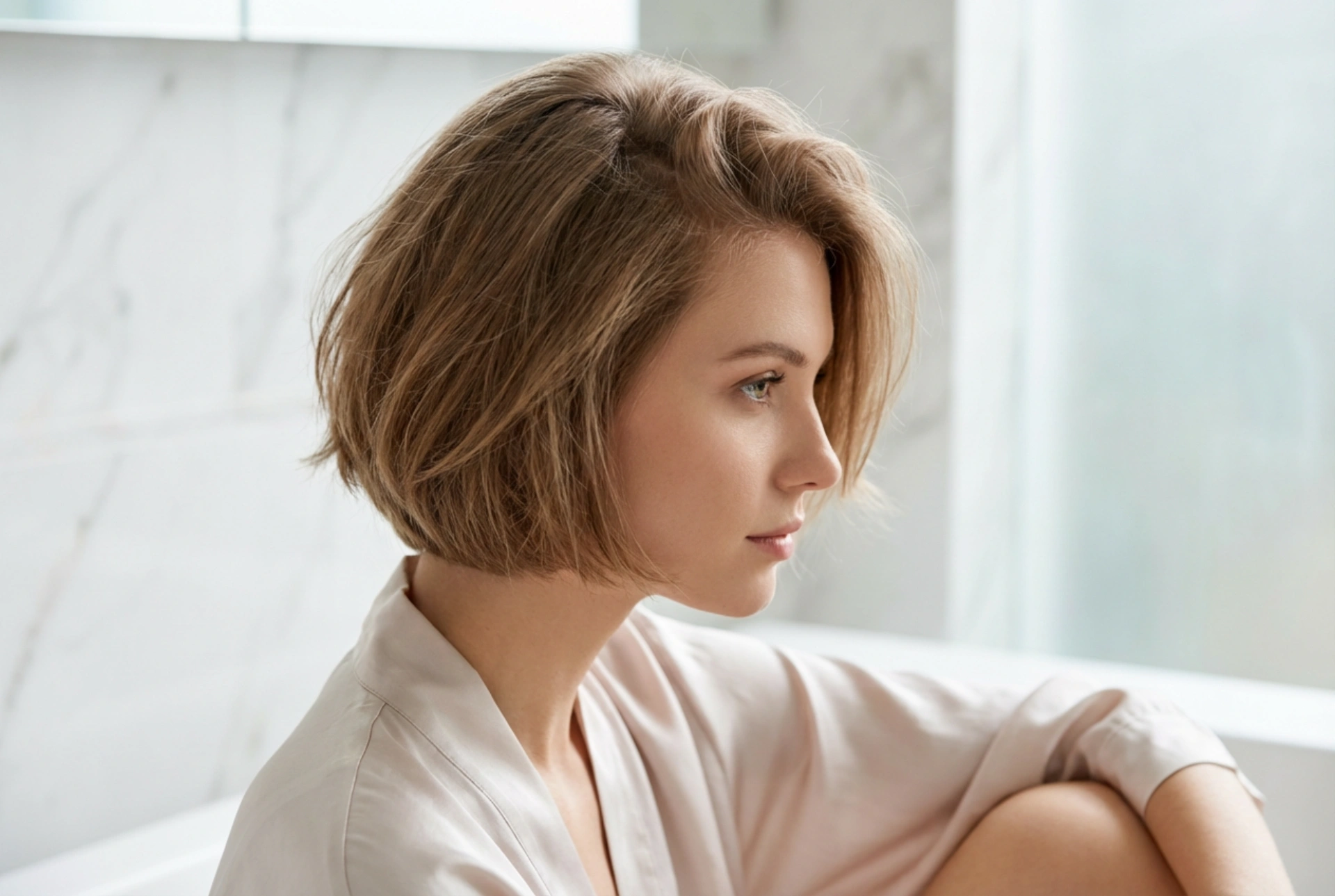 Bob curto para cabelos finos: volume na raiz e textura leve