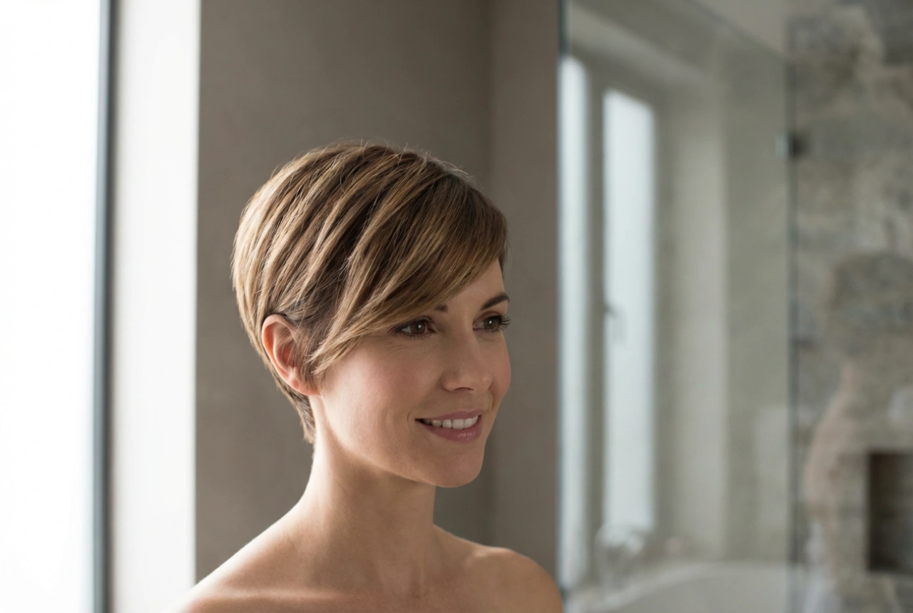 Cabelo curto repicado com franja lateral: como estilizar