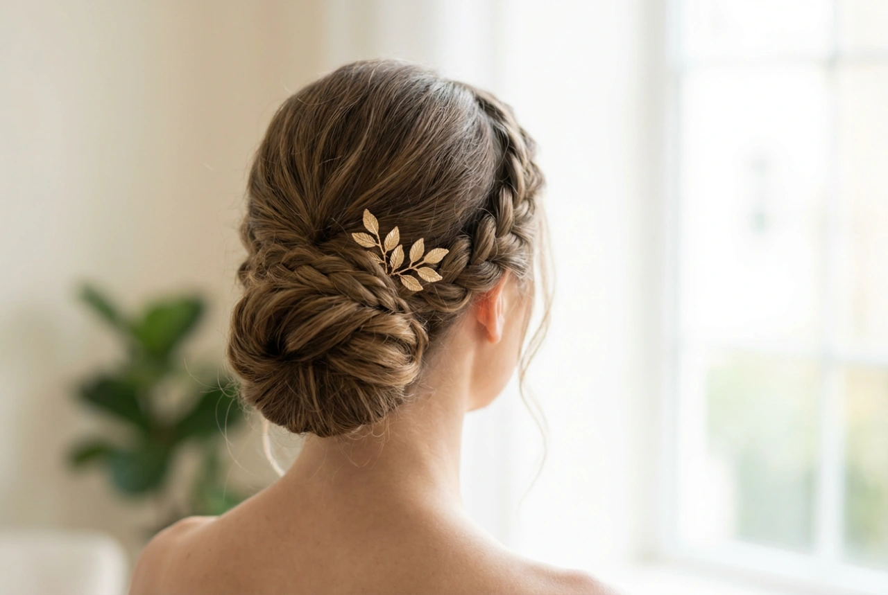 Penteados presos para casamento: coques elegantes, tranças e acessórios