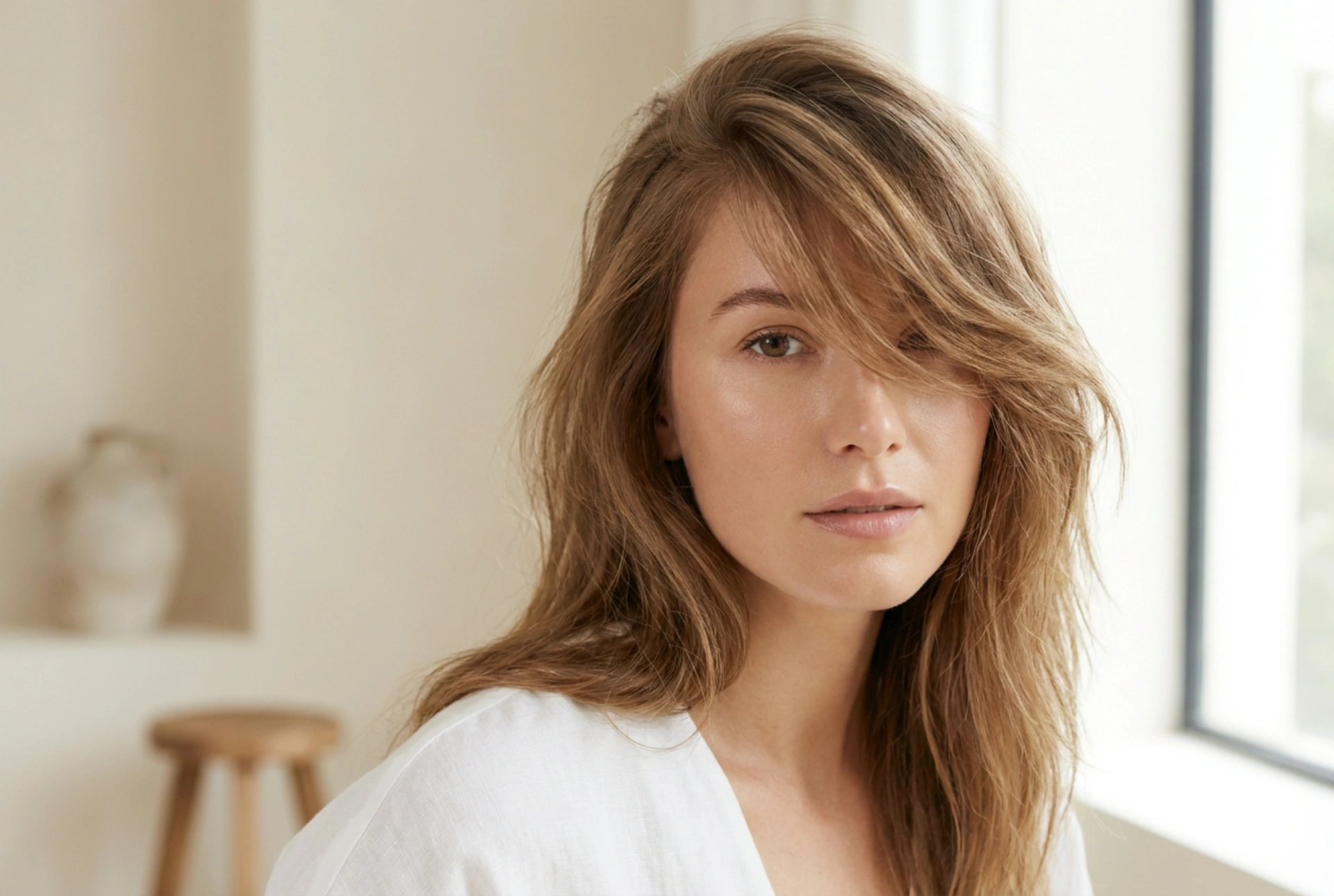 Cabelo com franja lateral: corte, secagem e fixação sem pesar