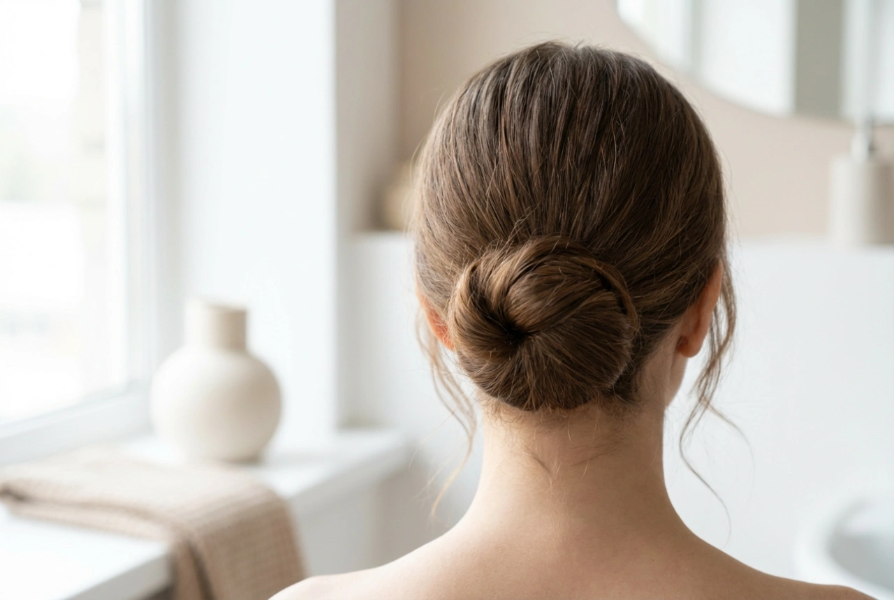 Chignon paz o paz: liso, messy ha dindan