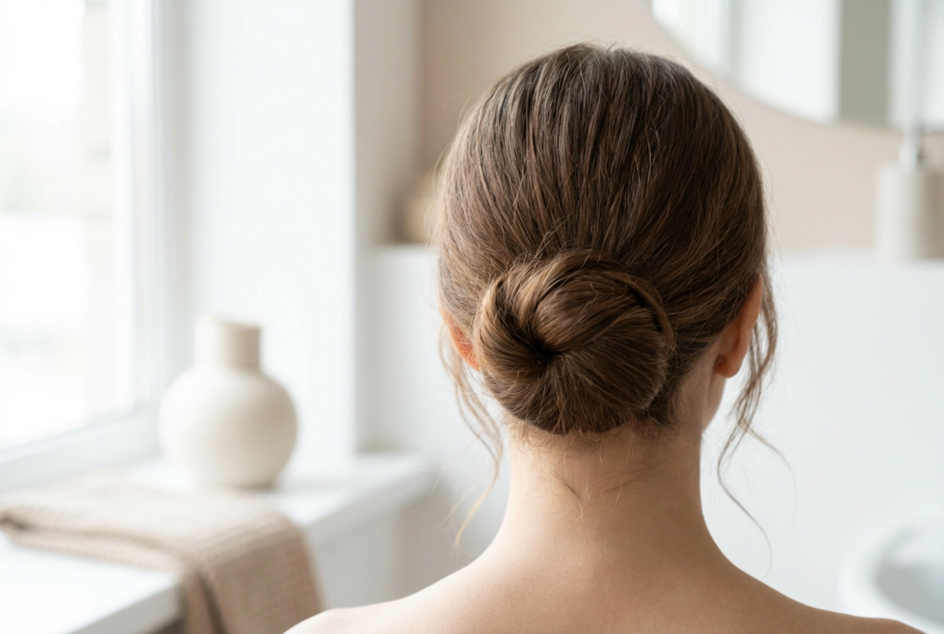 Chignon paz o paz: liso, messy ha dindan