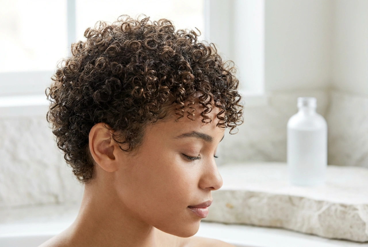 Cabelo cacheado muito curto: estilização, definição e cuidados