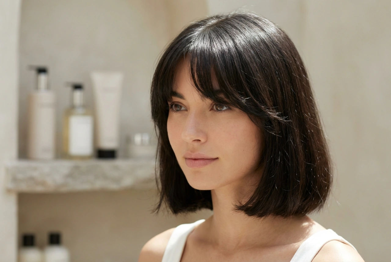 Franja curtain bangs em cabelo curto: corte, estilização e cuidados