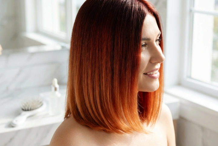 Ombré vermelho em cabelos curtos: aplicação, tonalização e cuidados