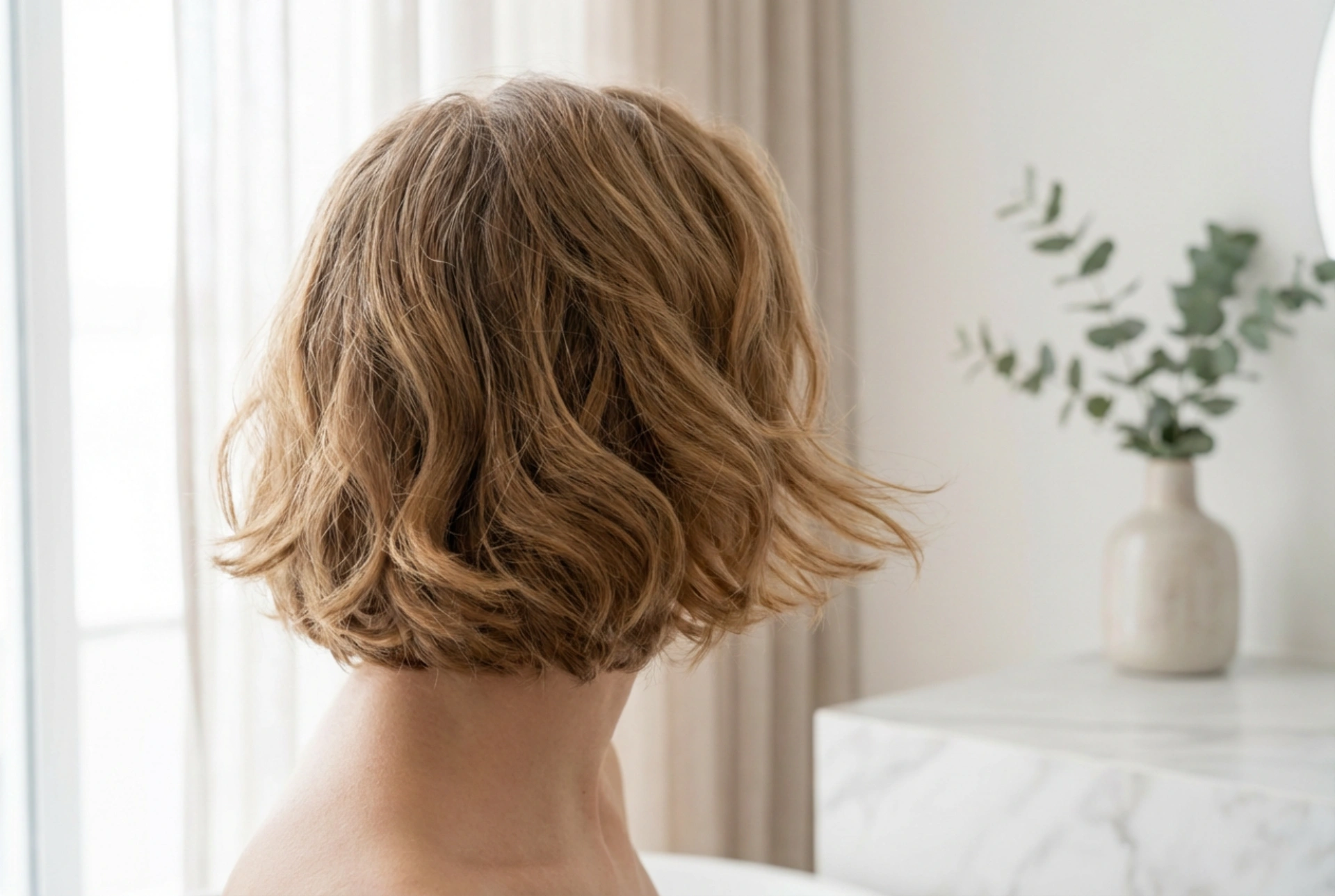 Ondas em cabelo curto: cachos elásticos sem pesar e sem frizz