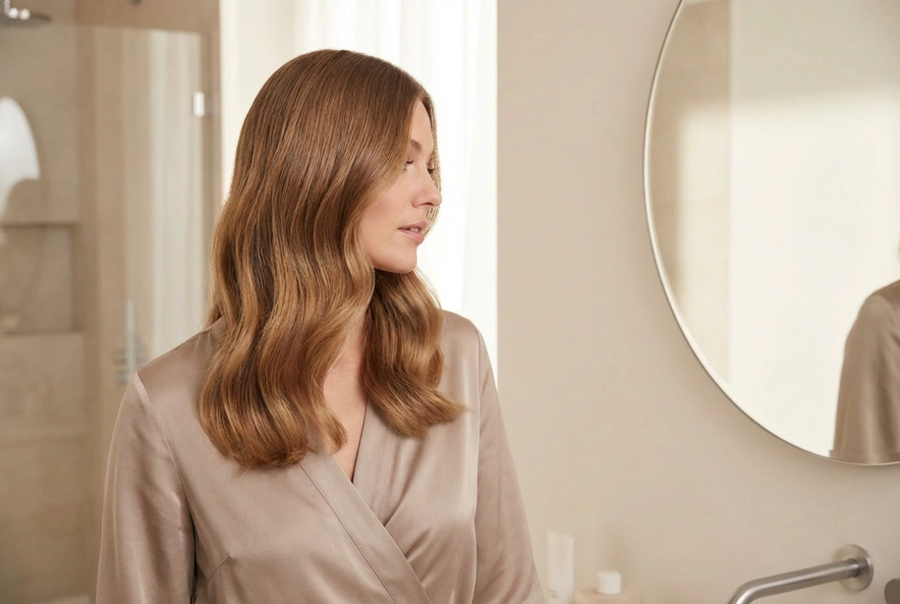 Ondas para casamento em cabelos de comprimento médio: durabilidade e acabamento liso