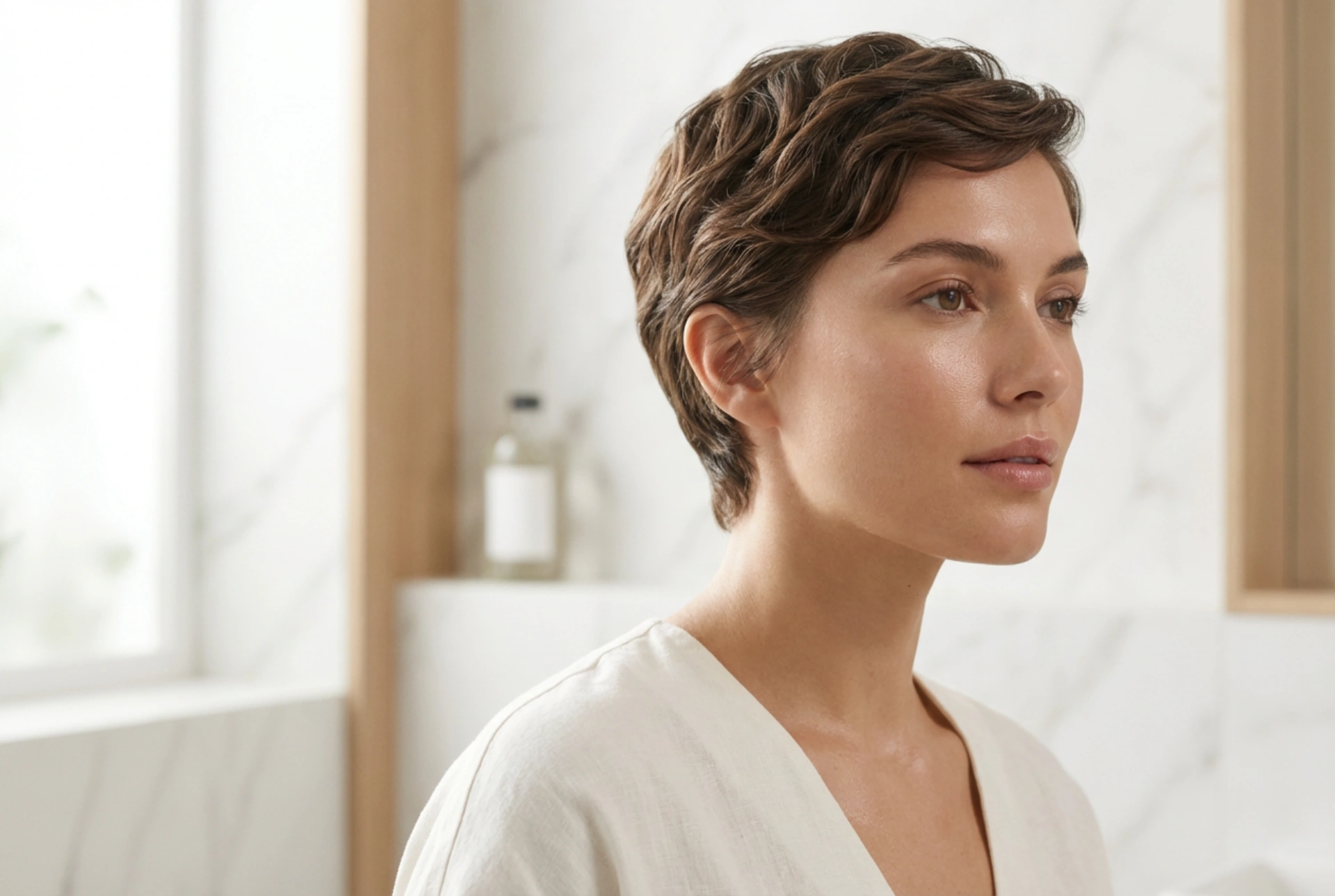 Corte de cabelo curto feminino para o dia a dia: textura, alinhamento e fixação
