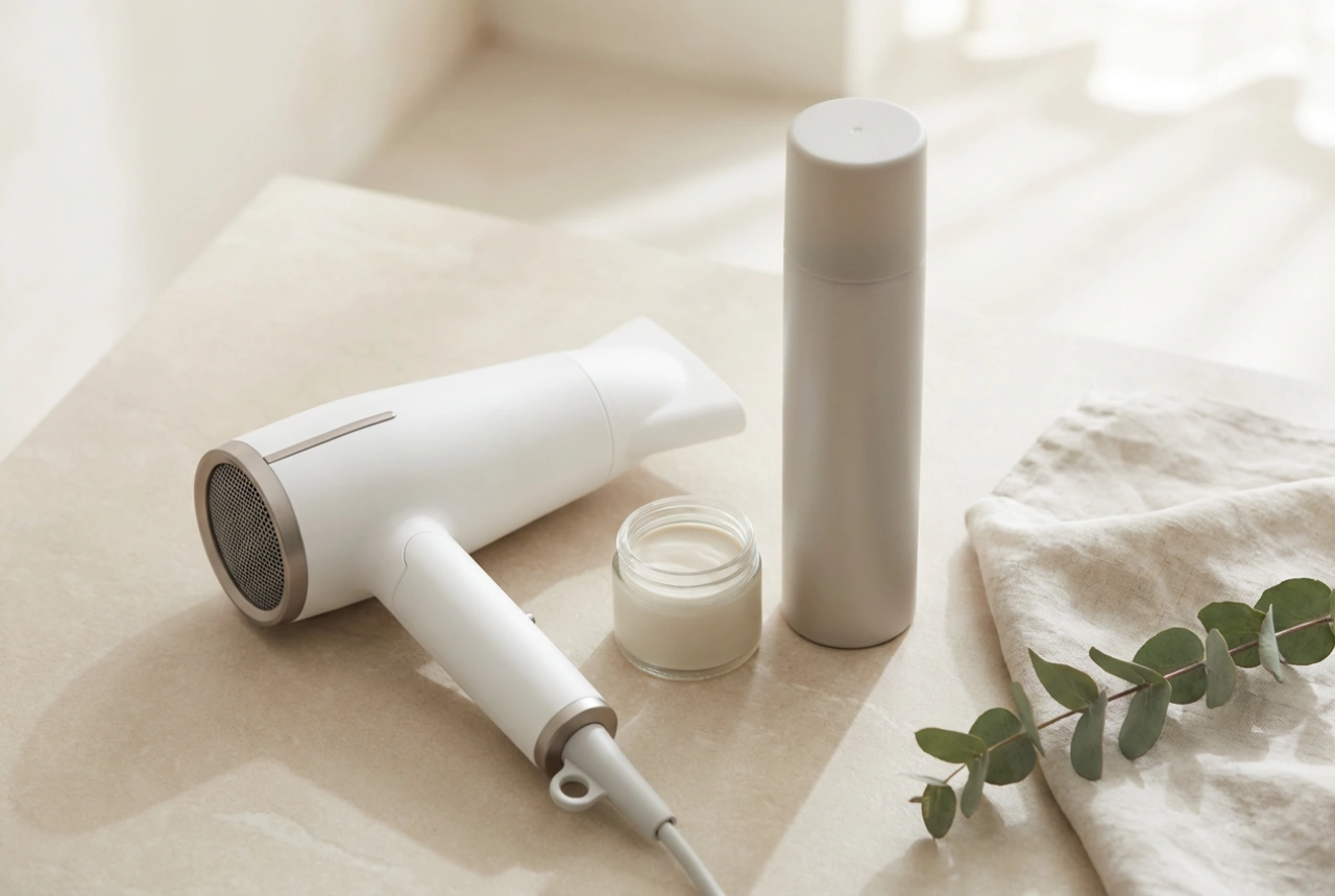 Cabelo curto feminino impecável: secagem, pomadas e sprays