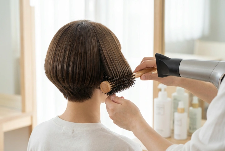 Como Estilizar a Parte de Trás: Corte Cogumelo com Secador e Escova