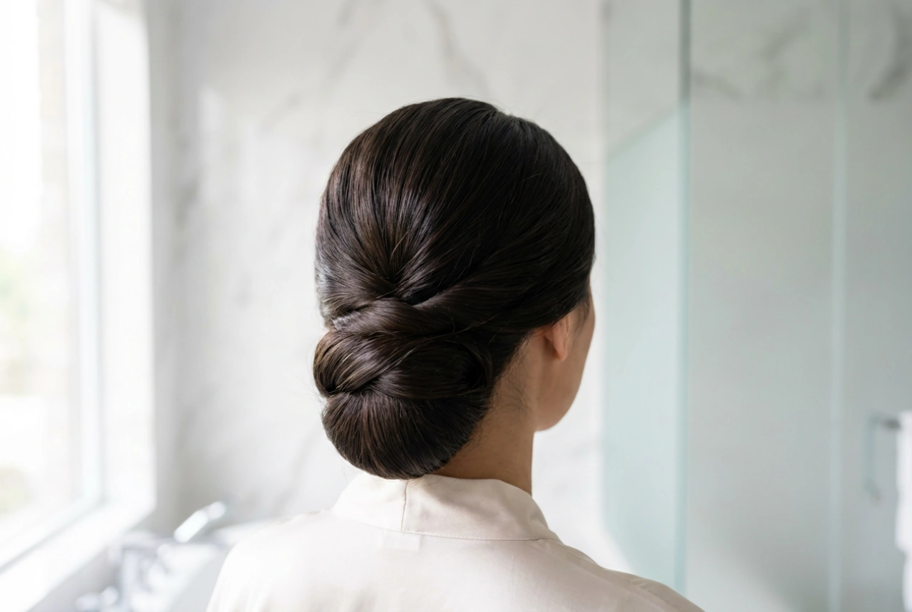 Coque clássico para um grande evento: penteado de coque para casamento passo a passo