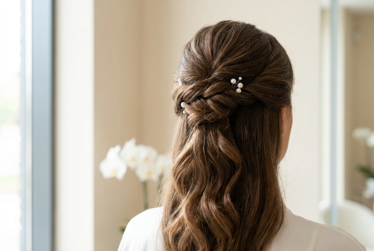 Penteado festivo: um coque de casamento para cabelos longos passo a passo