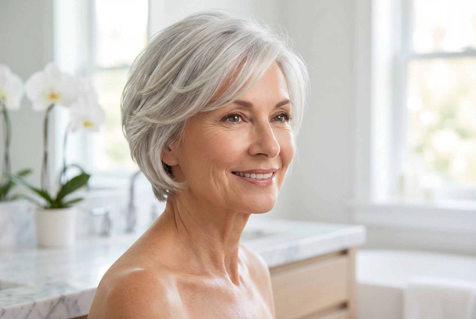 Penteados modernos e atemporais para mulheres de 60 anos: cortes e estilização