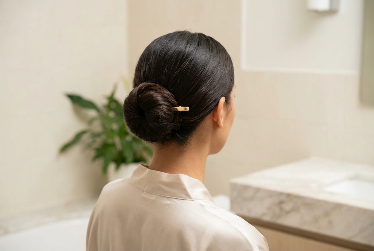 Coque liso de noiva: preparação do cabelo, alinhamento perfeito e fixação forte