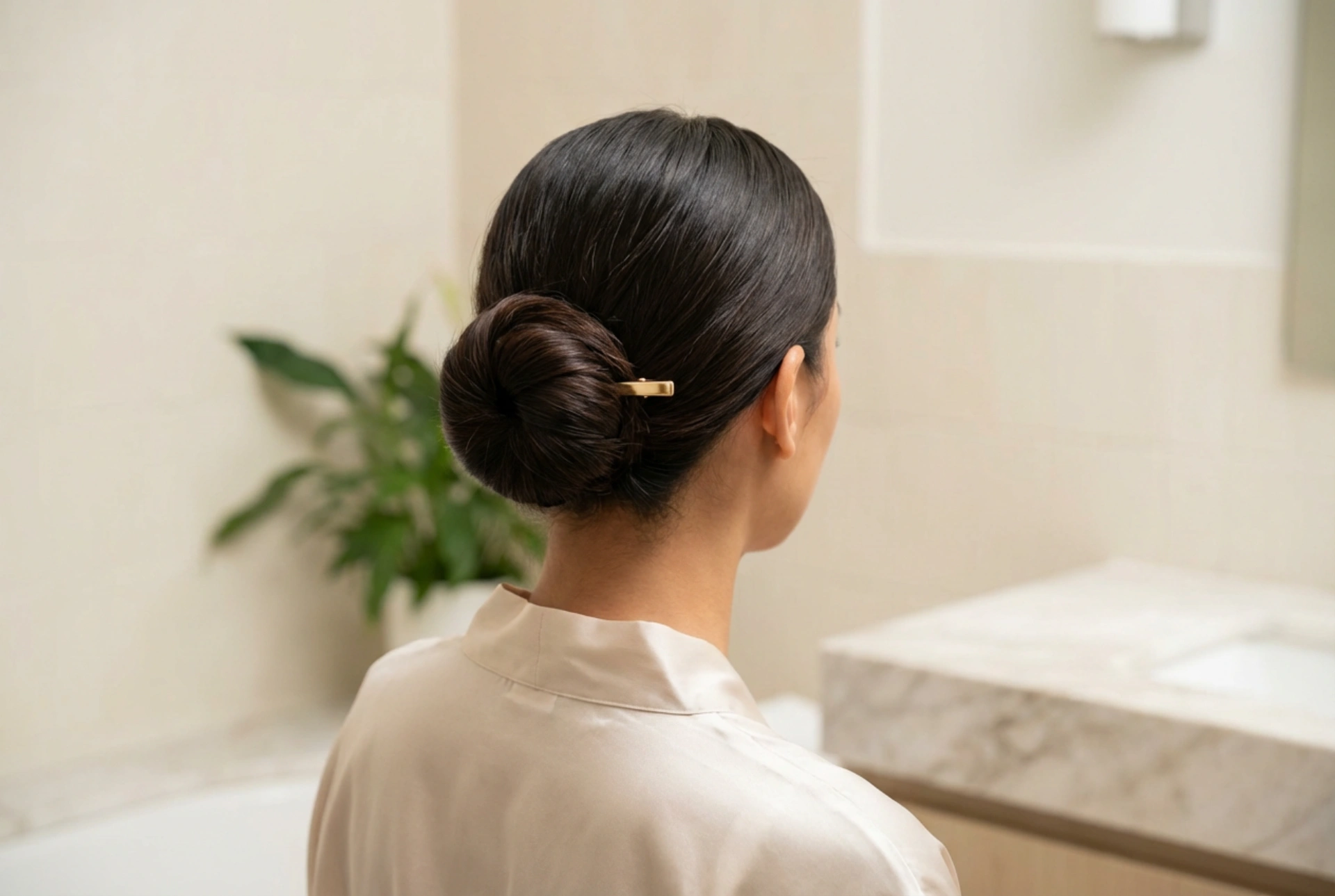 Coque liso de noiva: preparação do cabelo, alinhamento perfeito e fixação forte