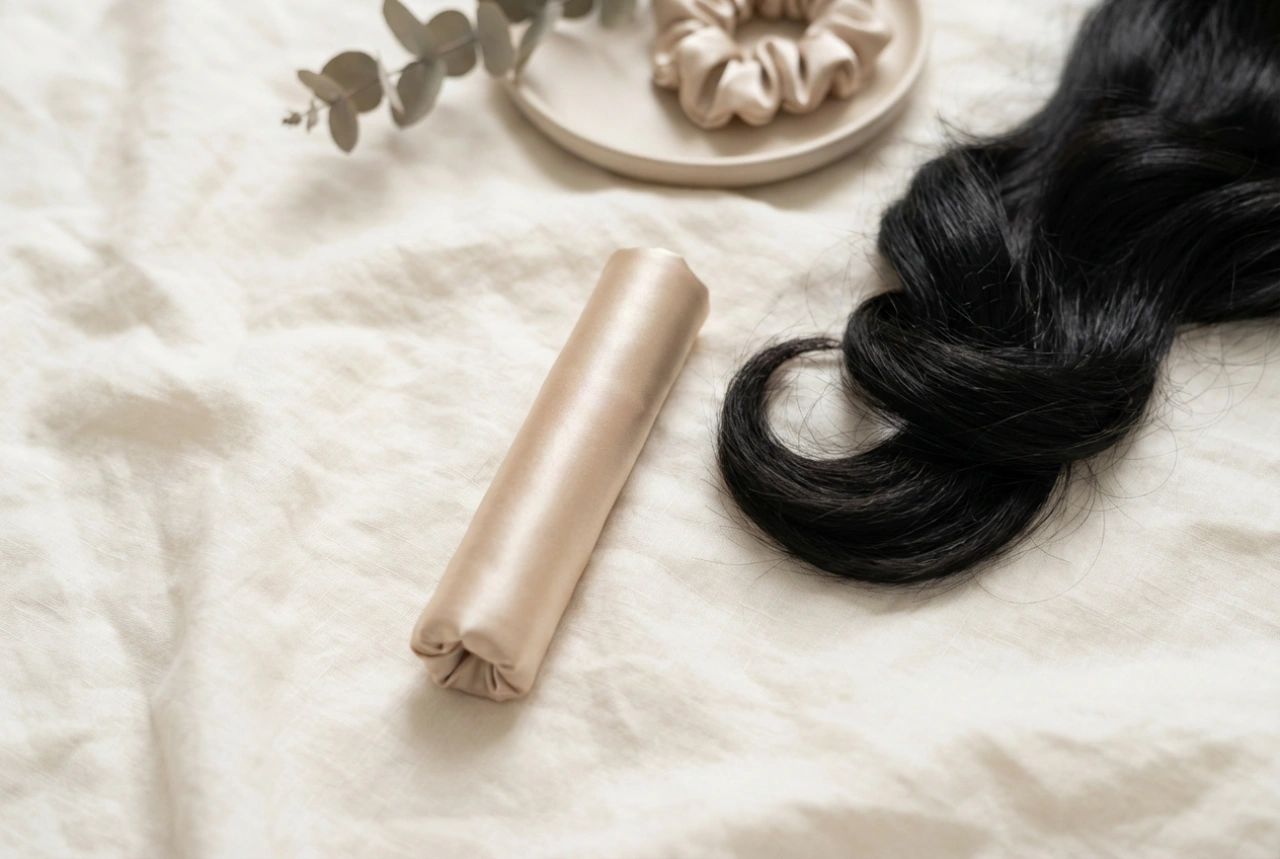 Rolo de seda para cabelo: como colocar e fixar cachos durante a noite
