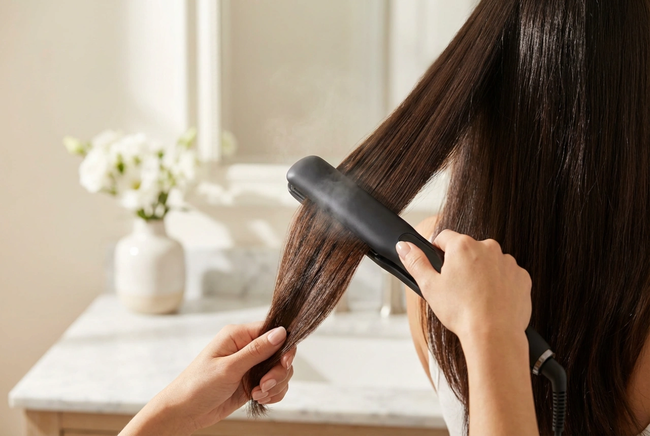 Prancha a vapor: alisamento suave e proteção das pontas