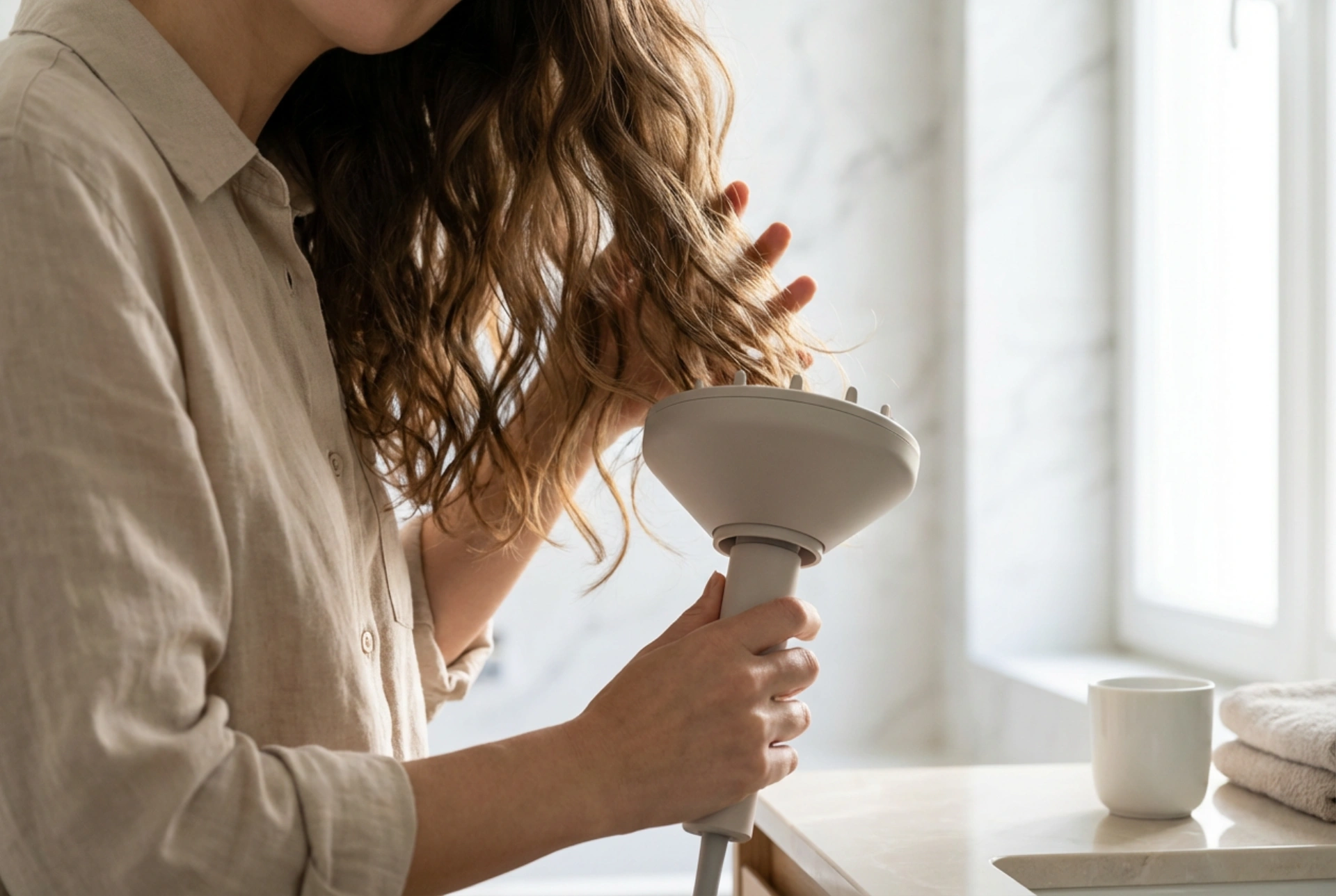 Secador para ondular o cabelo: acessórios e movimentos das mãos para ondas duradouras