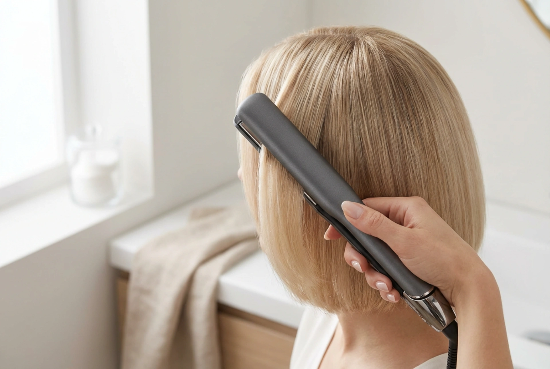 Chapinha pequena para cabelos curtos: alisamento preciso na raiz