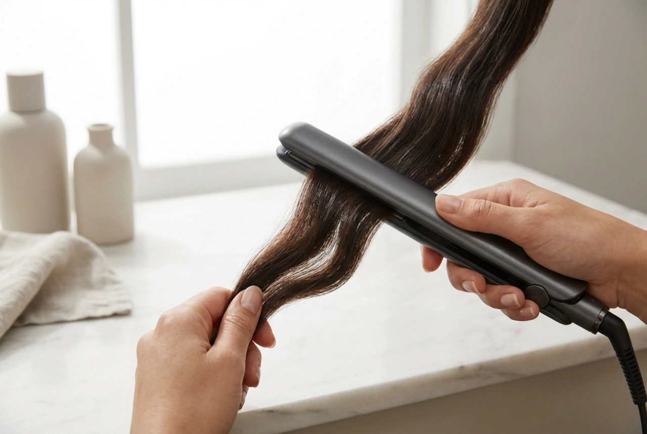 Ondas desconectadas com chapinha: divisão, modelagem e resfriamento das mechas