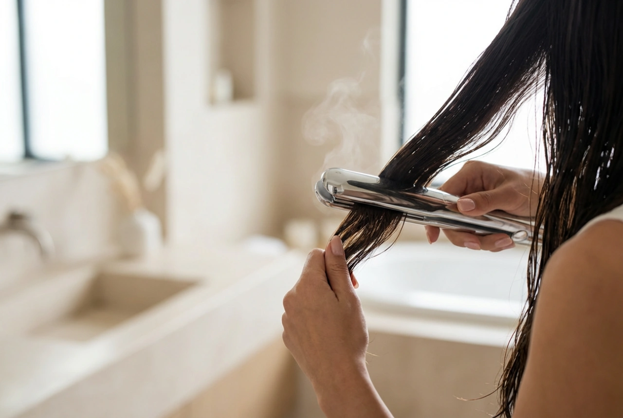 Prancha para cabelo molhado: estilização passo a passo e os erros mais comuns