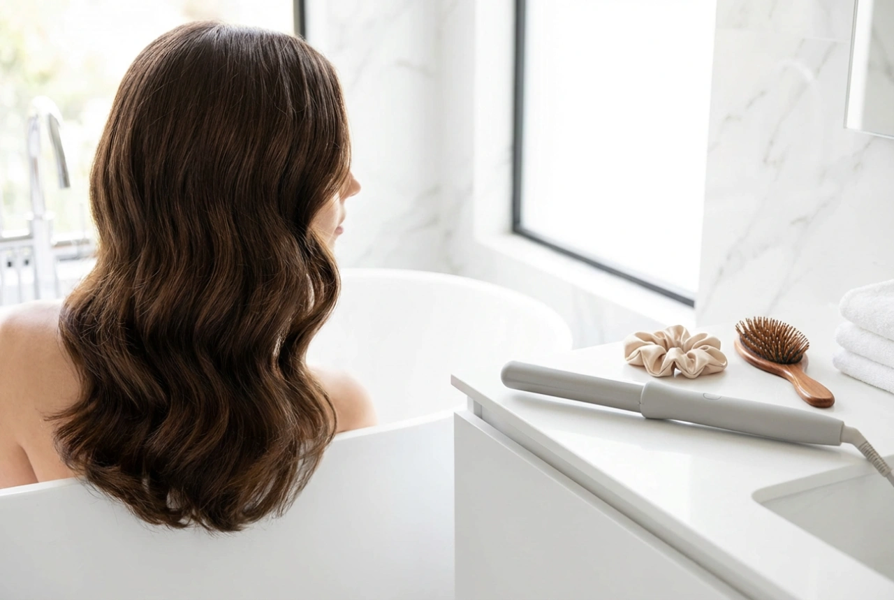 Ondas em Cabelos Longos: Métodos Com e Sem Calor