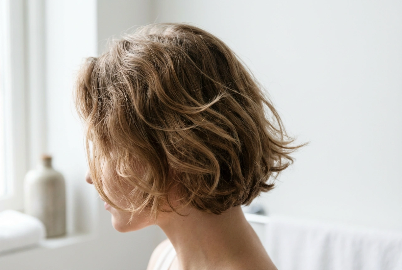 Ondas leves em cabelos curtos: efeito natural sem pesar