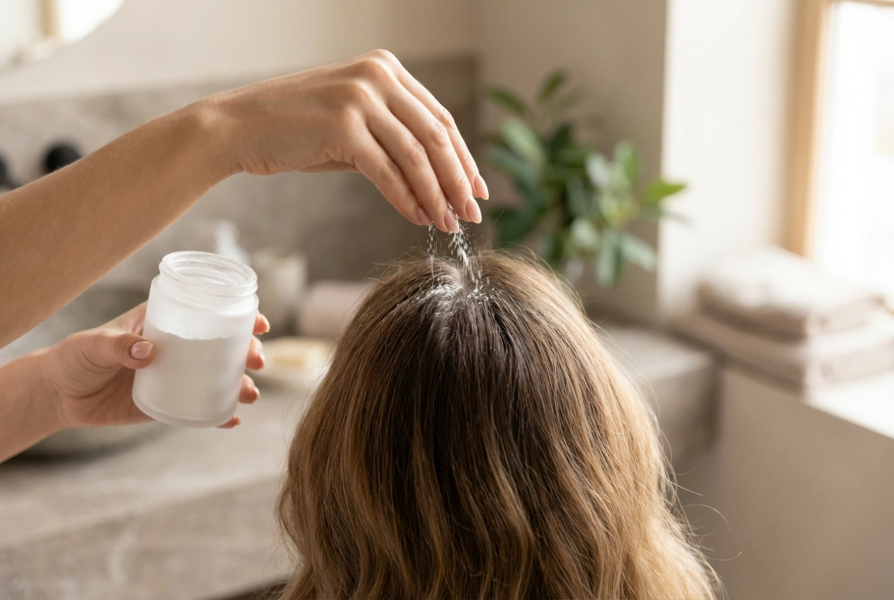 Pó de cabelo passo a passo: volume na raiz e textura