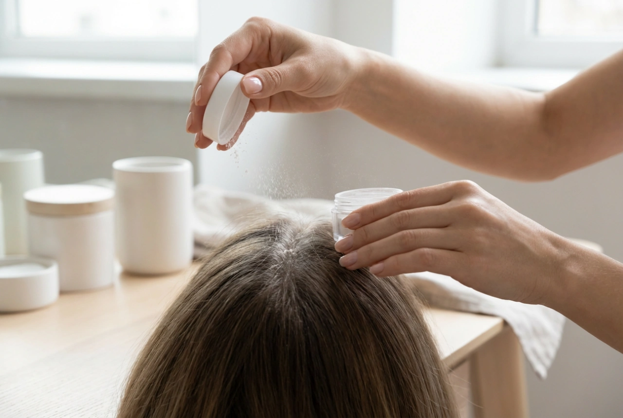 Pó para volume de cabelo: aplicação precisa passo a passo