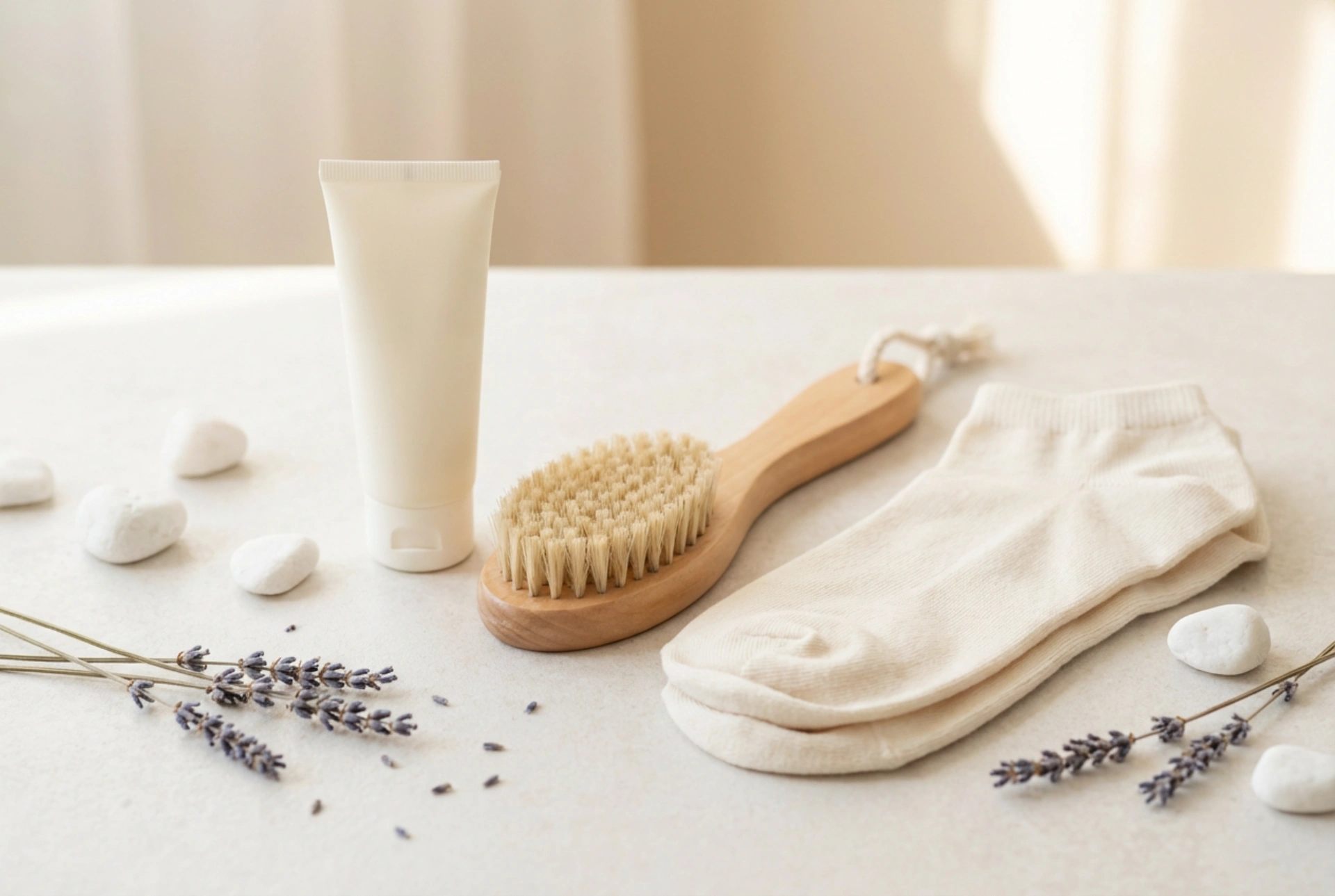 O que funciona melhor para calcanhares rachados: esfoliante, creme ou meias de hidratação?