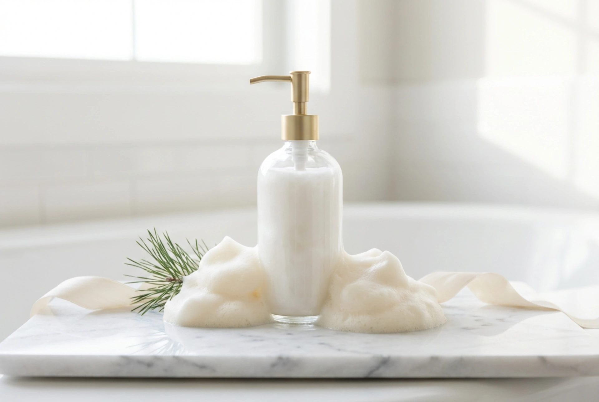 Fragrâncias e espuma: gel de banho festivo sem irritação na pele