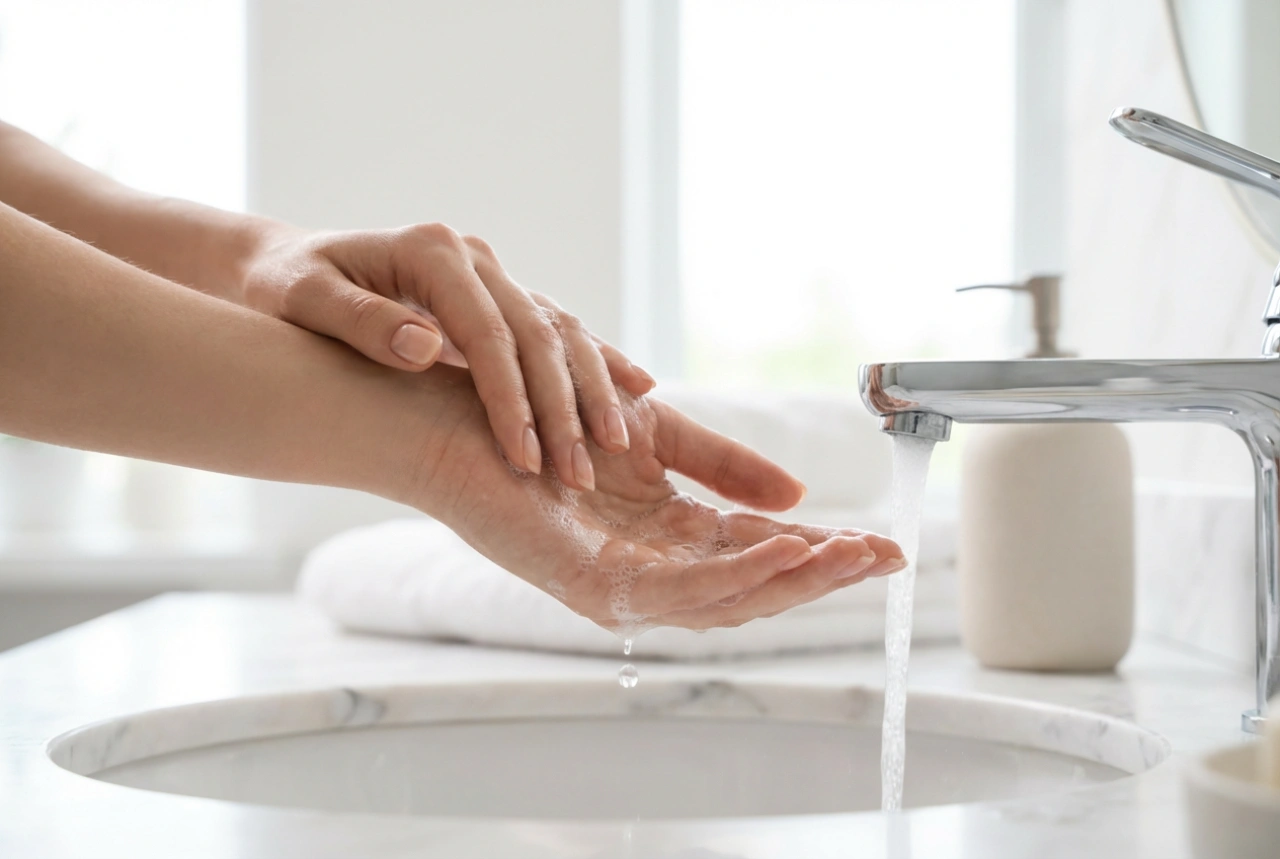 Sabonete líquido natural: composição, pH e técnica de lavagem das mãos