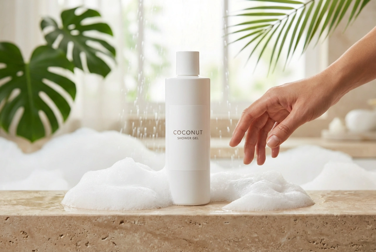 Sabonete líquido de coco: fragrância, espuma e cuidado com a pele