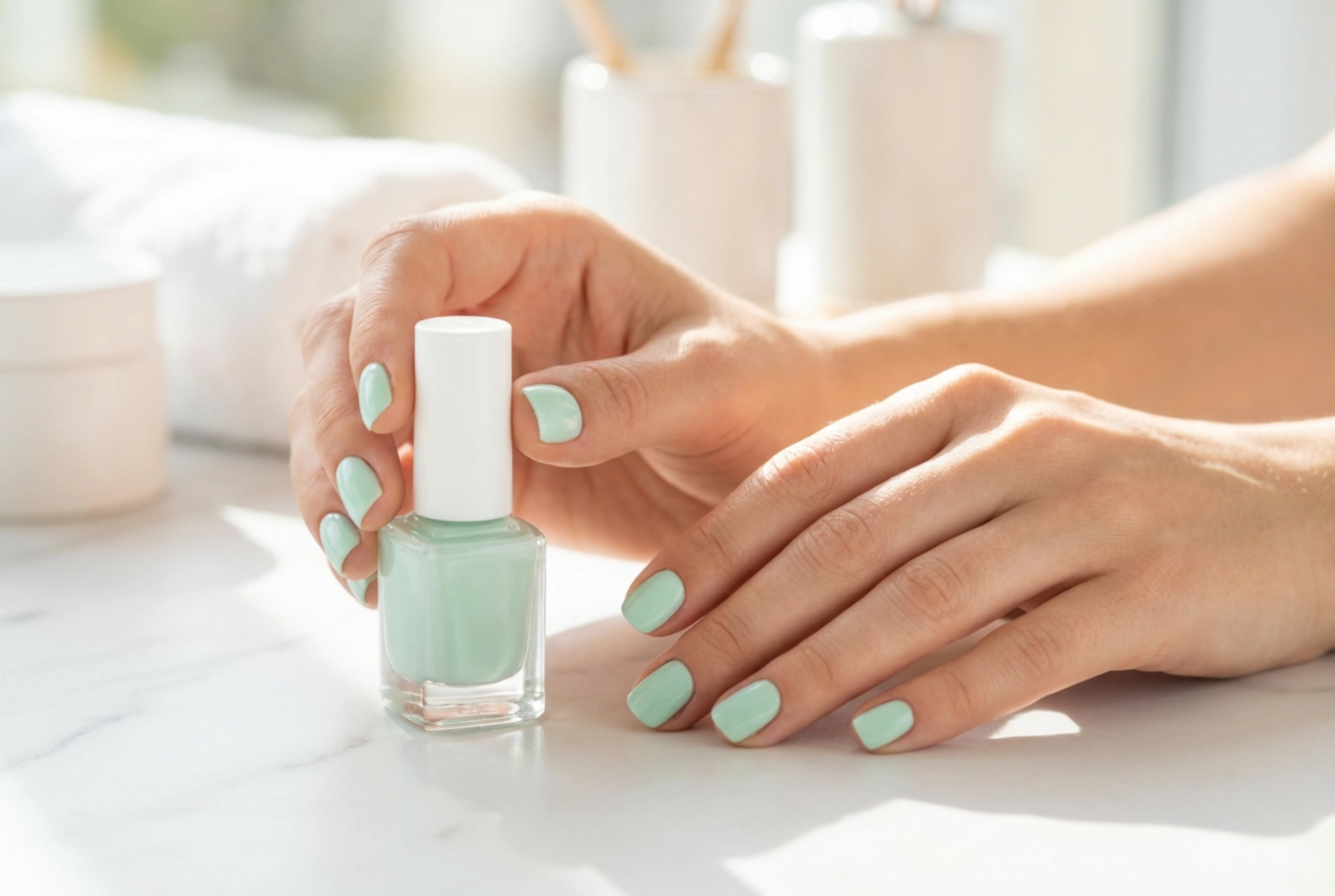 Unhas menta para o dia a dia e para o verão: como escolher o tom e fazer