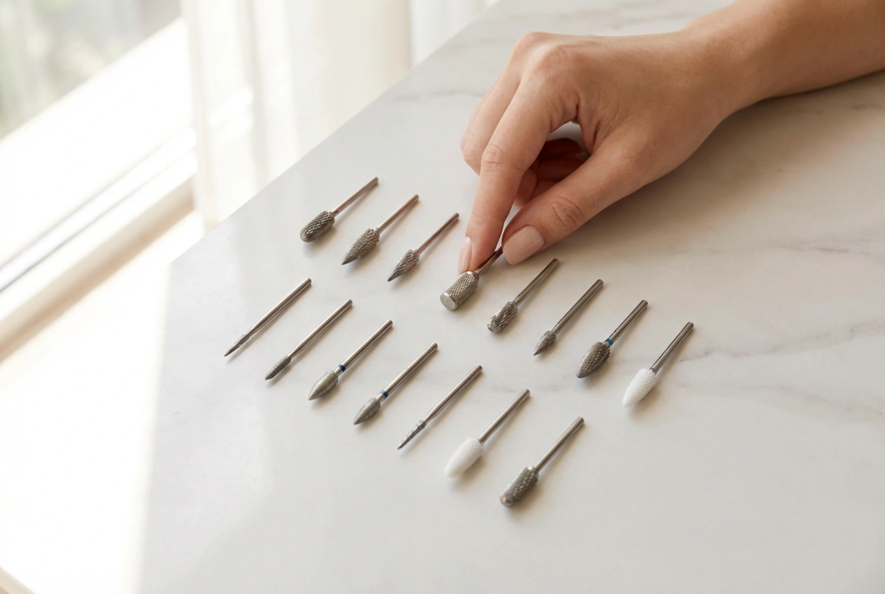 Brocas e bits: kit de brocas para unhas, tipos e uso