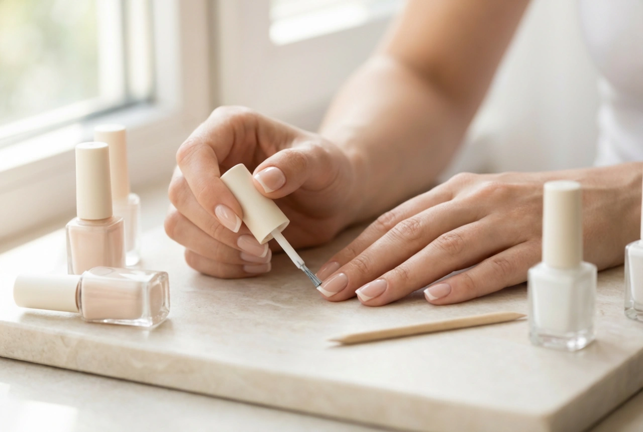 Kit para manicure francesa: preparação das unhas e pintura de precisão