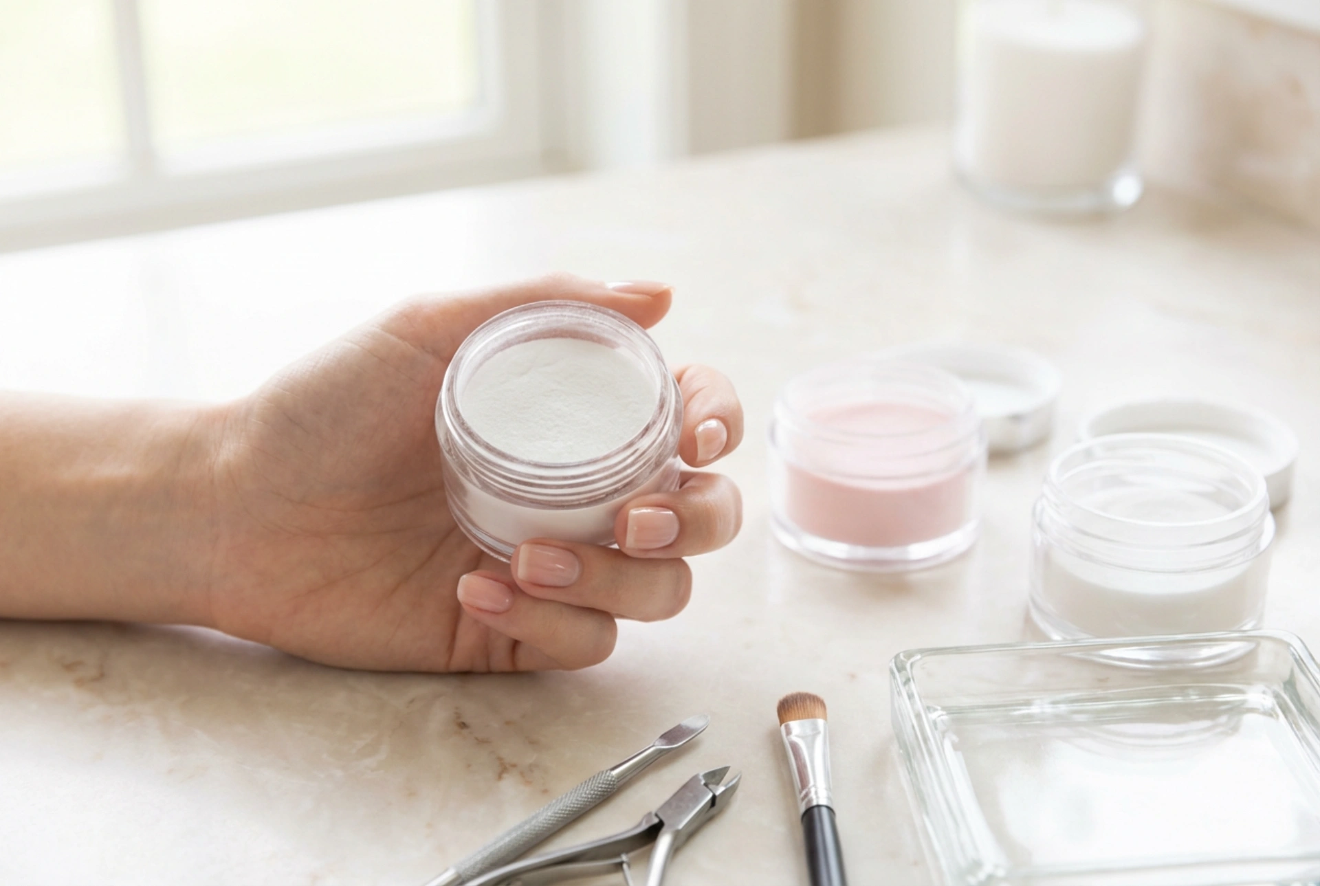 Kit de unhas de titânio: itens essenciais e aplicação correta do pó