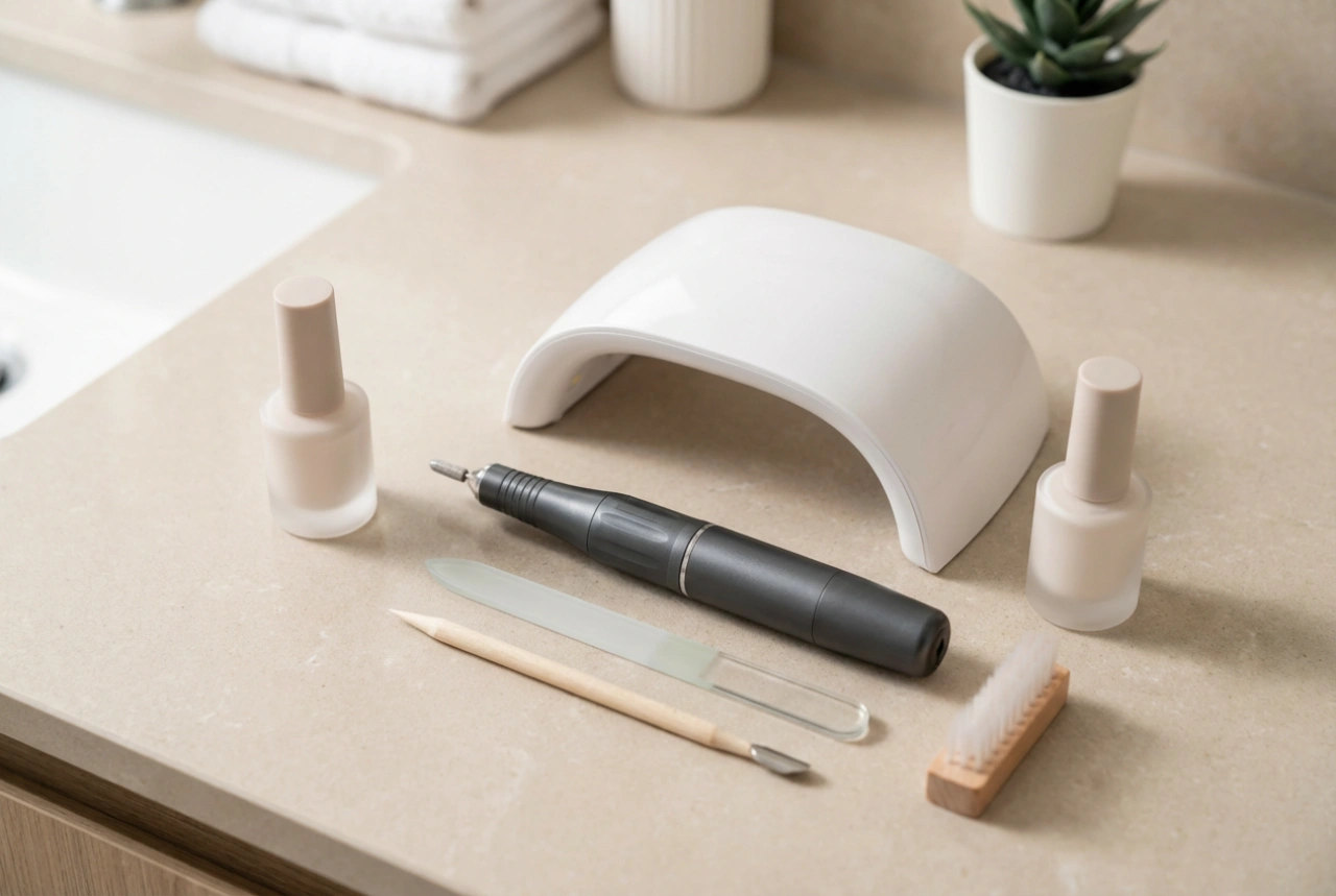 Equipamentos para unhas em casa: cabine, lixadeira e o que é realmente útil